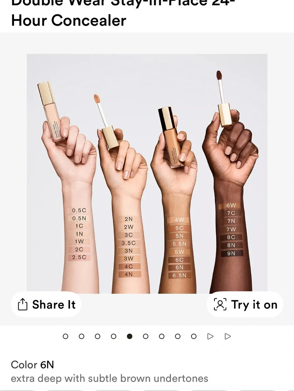 New Estee Lauder Double Wear Concealer - Deep Brown (6N)